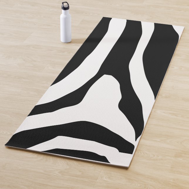 Zebra Print Stripes Pattern Yoga Mat (In Situ)