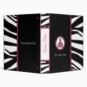 Zebra Print Teacher Binder