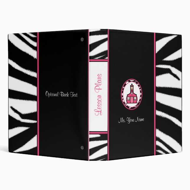 Zebra Print Teacher Binder (Background)