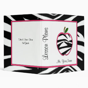 Zebra Print Teacher Binder
