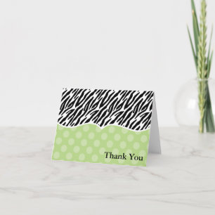 Zebra Print Thank You Cards