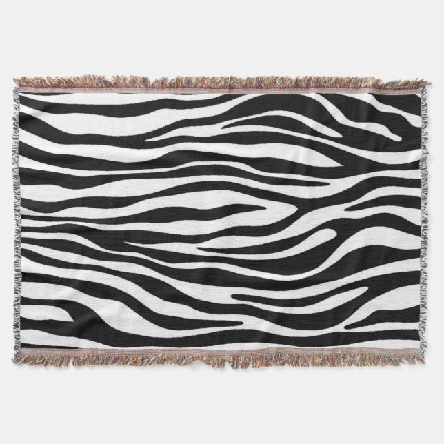 Zebra Print Throw Blanket (Front)