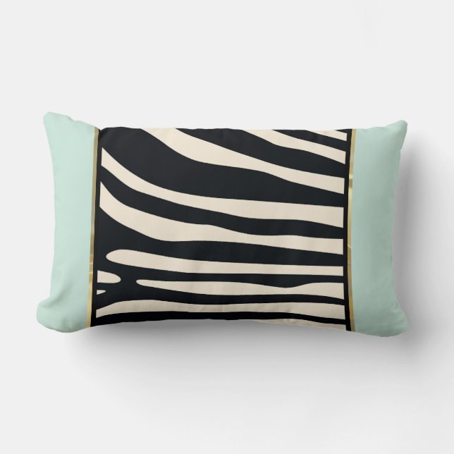 Zebra print throw lumbar pillow (Front)