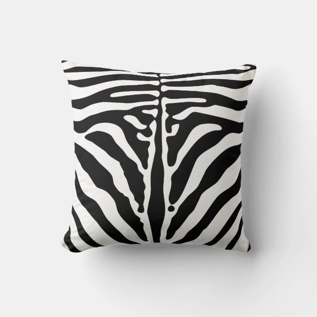 Zebra print throw pillow (Front)