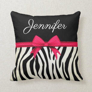 Zebra Print Throw Pillow