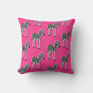 Zebra Print Throw Pillow