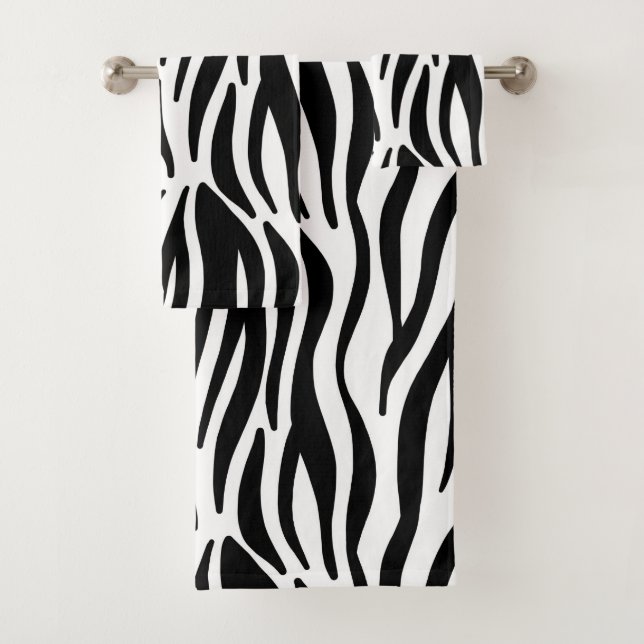 Zebra Print Towel Set (Insitu)