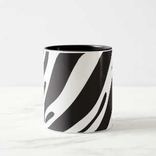 Zebra print Two-Tone coffee mug