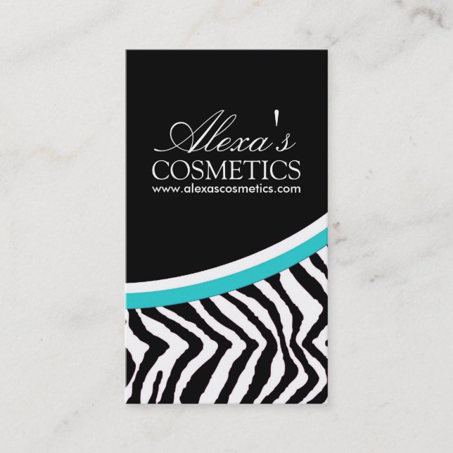 Zebra Print {Vertical} :: Business Card (Front)