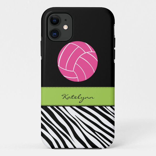 Zebra Print Volleyball iPhone 5 Case (Back)