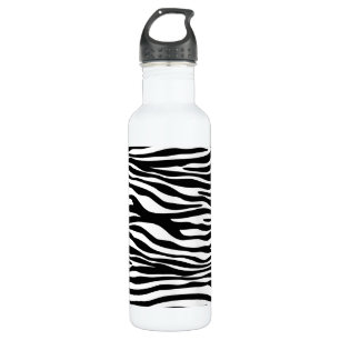 Zebra Print, Zebra Stripes, Black And White 710 Ml Water Bottle