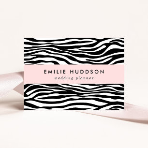 Zebra Print, Zebra Stripes, Black And White Business Card