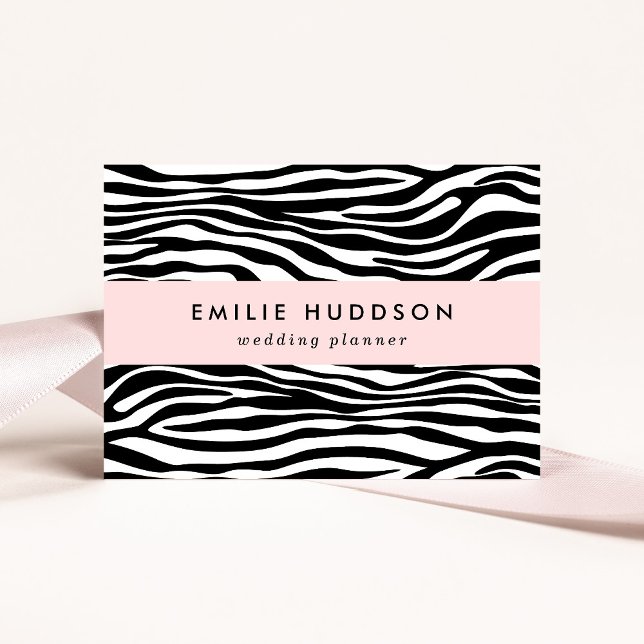 Zebra Print, Zebra Stripes, Black And White Business Card (Creator Uploaded)