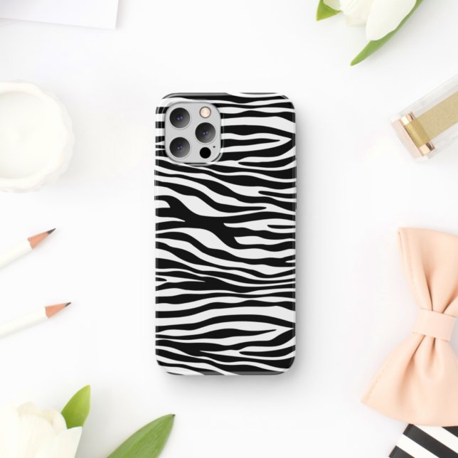 Zebra Print, Zebra Stripes, Black And White Case-Mate iPhone Case (Creator Uploaded)