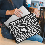 Zebra Print, Zebra Stripes, Black And White Laptop Sleeve<br><div class="desc">Elegant,  stylish and sophisticated zebra pattern in black and white colour. Modern and trendy gift,  perfect for the animal print lover in your life.</div>