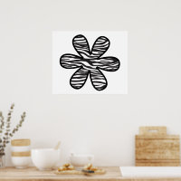 Zebra Print, Zebra Stripes, Poster de animal, Fleu