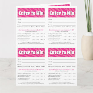 Zebra Printable Vendor Slips – Editable Download Card