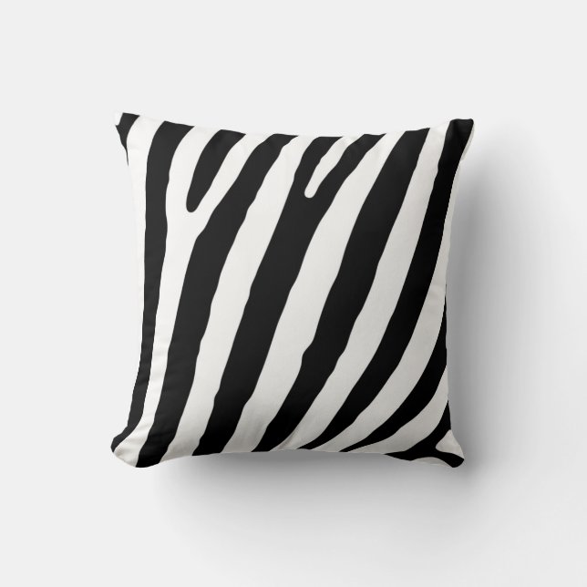 Zebra Printed Elegant Accent Couch Cushion (Front)