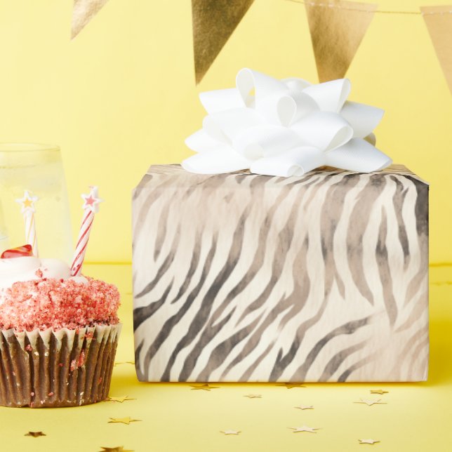Zebra prints, Jungle Safari animals themed  Wrapping Paper (Birthday Party)