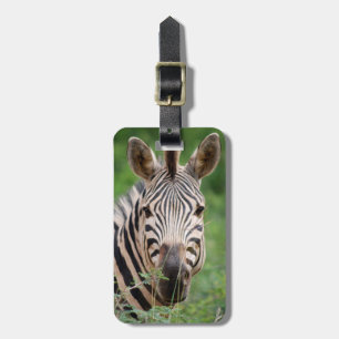 Zebra profile luggage tag