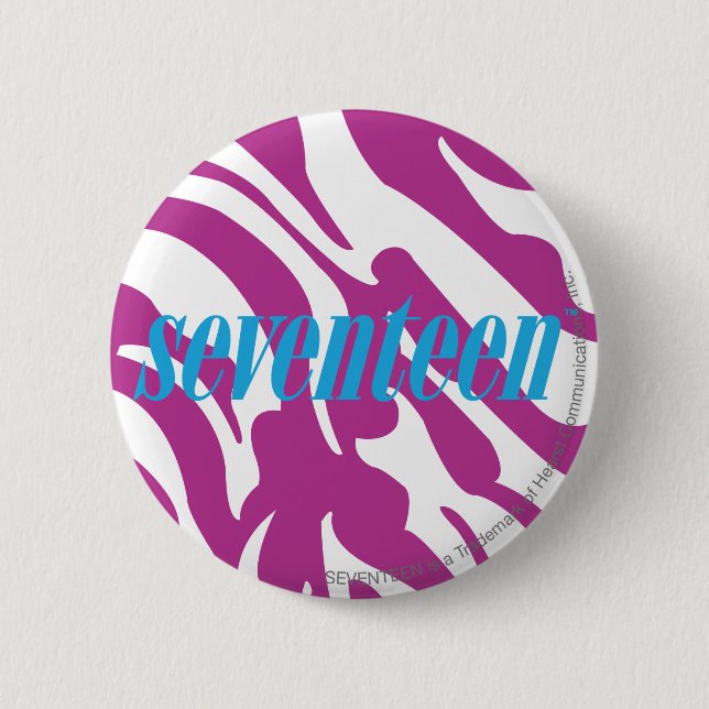 Zebra Purple 2 Inch Round Button (Front)