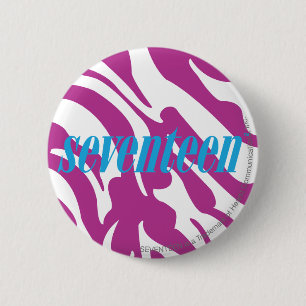 Zebra Purple 2 Inch Round Button