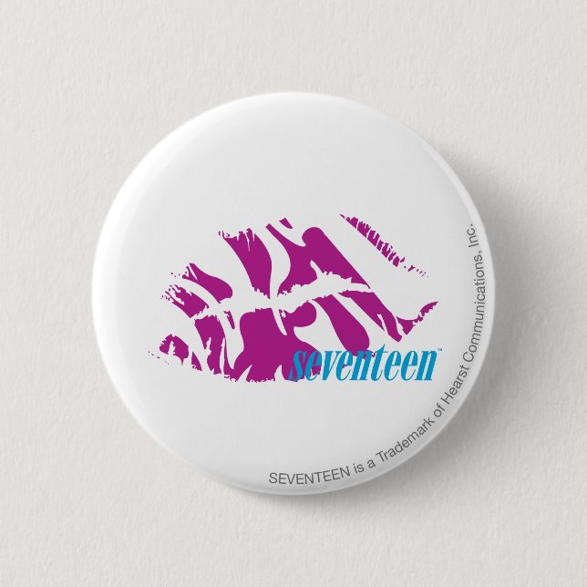 Zebra Purple 2 Inch Round Button (Front)