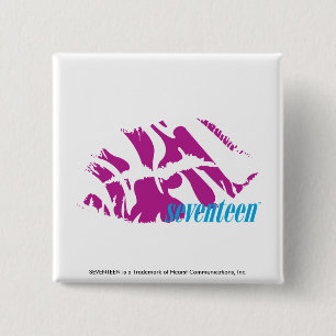 Zebra Purple 2 Inch Square Button