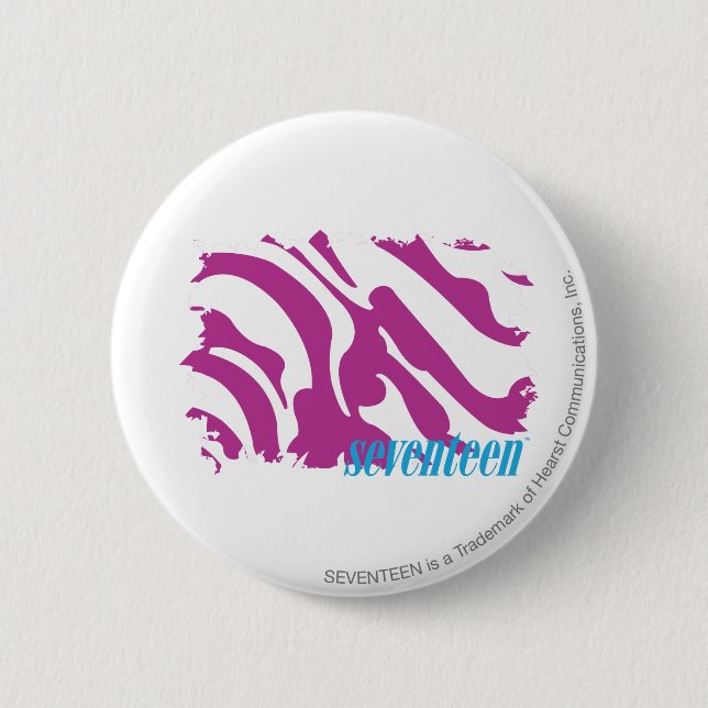 Zebra Purple 3 2 Inch Round Button (Front)