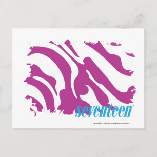 Zebra Purple 3 Postcard