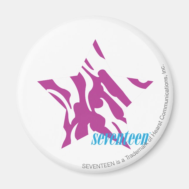 Zebra Purple 4 Magnet (Front)