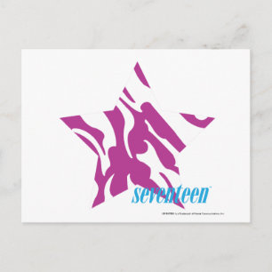 Zebra Purple 4 Postcard