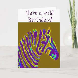 Zebra Purple Glow Card