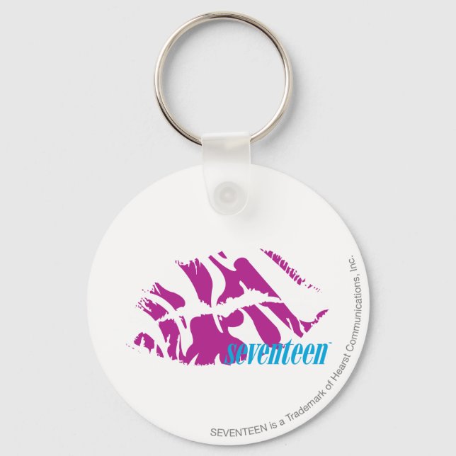 Zebra Purple Keychain (Front)