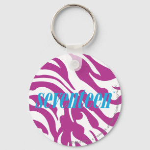 Zebra Purple Keychain