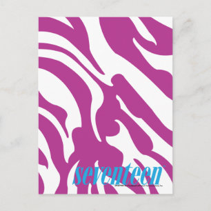 Zebra Purple Postcard