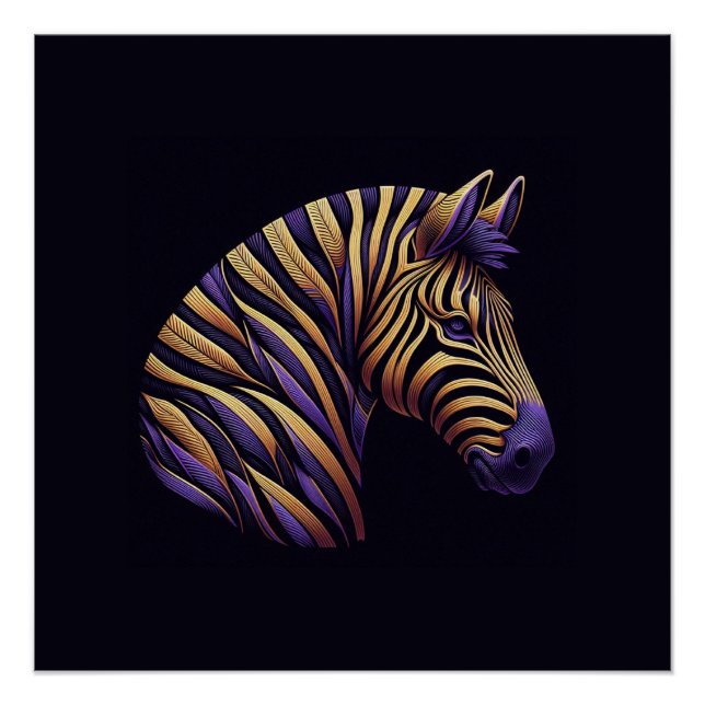 Zebra Purple Poster (Front)
