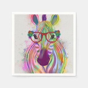 Zebra Rainbow Splash Napkin