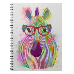 Zebra Rainbow Splash Notebook