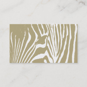 ZEBRA REGENCY in GOLD & WHITE Business Card