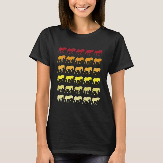 Zebra Retro Animal Pattern T-Shirt (Front)
