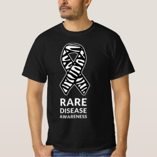 Zebra Ribbon Awareness Rare Disease Minimalist T-S T-Shirt