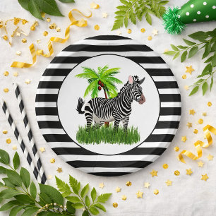 Zebra Safari Animal Party Paper Plate