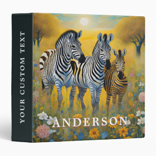 Zebra Safari Gold Savannah Binder