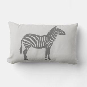 Zebra - Shades of Grey / Grey Lumbar Pillow
