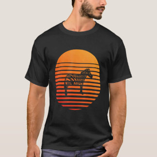 Zebra Shadow Silhouette In Front Of A Sun T-Shirt