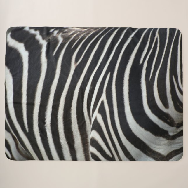 Zebra Sherpa Blanket (Front (Horizontal))