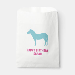Zebra Silhouette Birthday Goodie Favour Bag