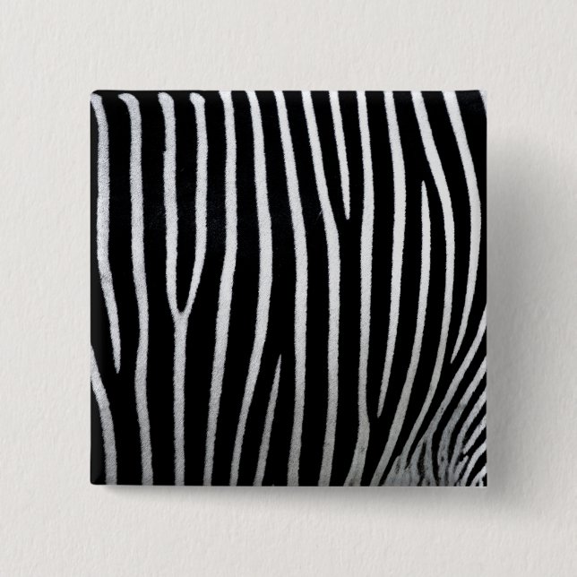 Zebra Skin 2 Inch Square Button (Front)