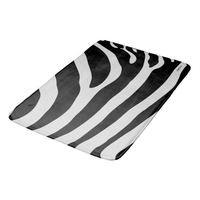 Zebra Skin Bath Mat (Angled)